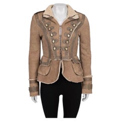 Dolce & Gabbana Brown Lambskin Shearling Coat Sz.40 (S)