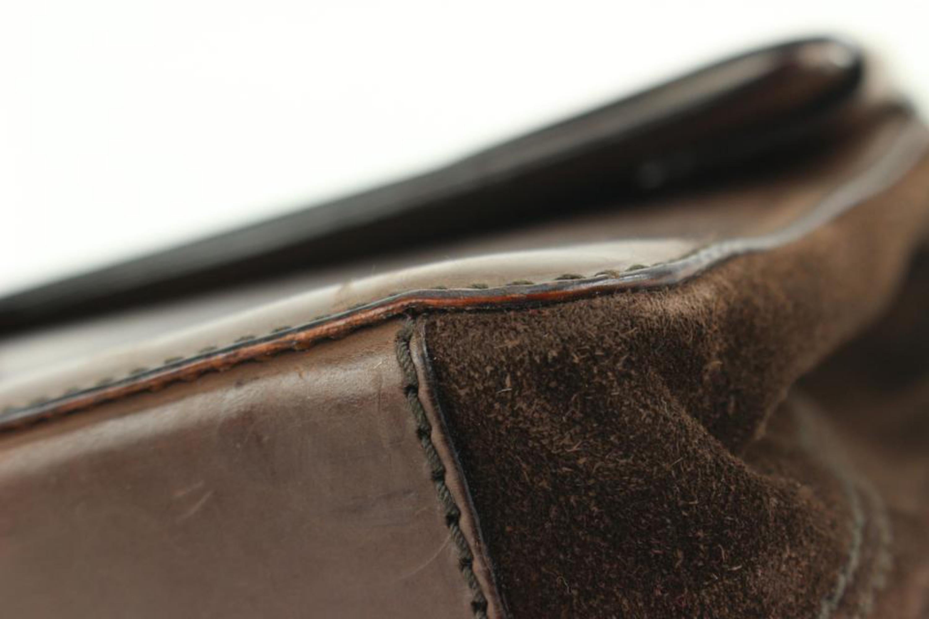 Dolce & Gabbana Brown Leather Belt Buckle Motif Top Handle Satchel Bag 4DG111 en vente 5