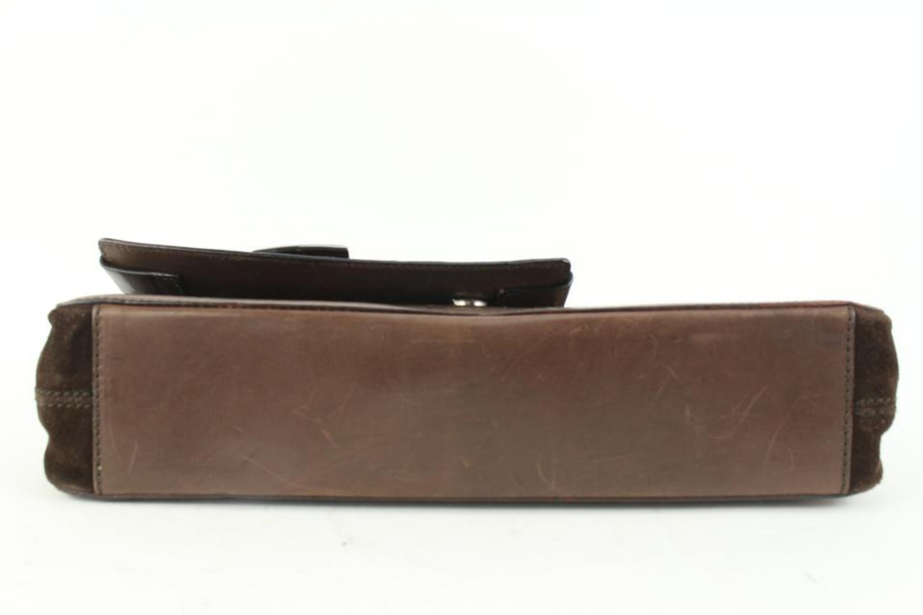 Dolce & Gabbana Brown Leather Belt Buckle Motif Top Handle Satchel Bag 4DG111 en vente 3