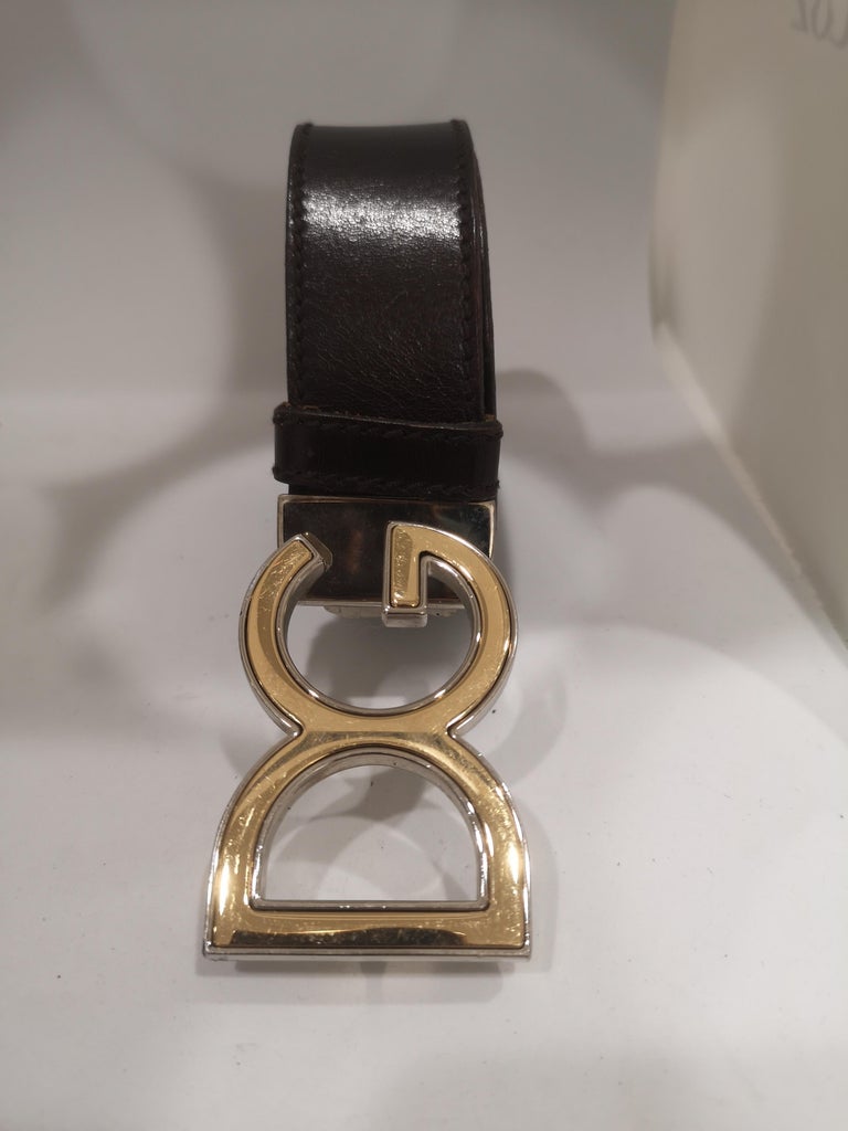 Dolce and Gabbana Vintage Brown Leather Belt Size 85 cm  display picture 1