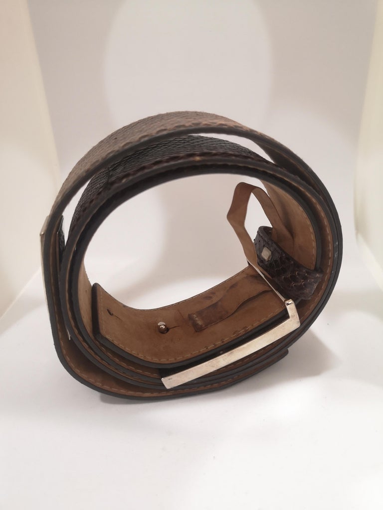 Women's Dolce & Gabbana brown leather belt For Sale