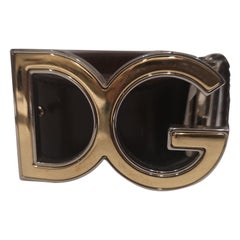 Dolce & Gabbana brown leather belt