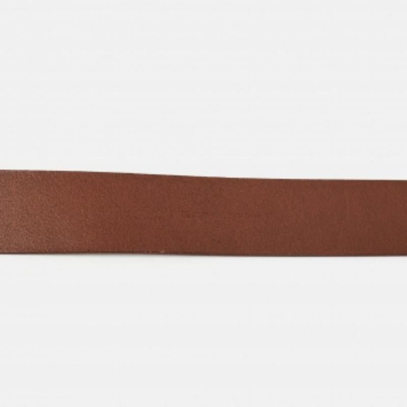 Dolce & Gabbana Cinturón de piel marrón con hebilla 75CM Marrón en venta