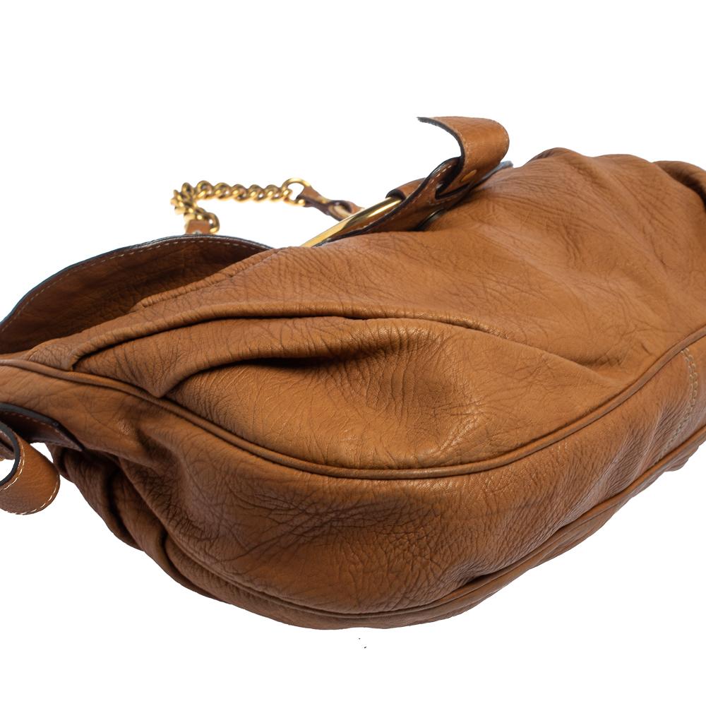 Dolce & Gabbana Brown Leather D-Ring Hobo For Sale 5