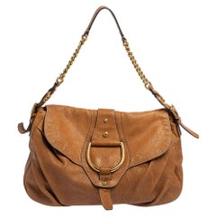 Used Dolce & Gabbana Brown Leather D-Ring Hobo