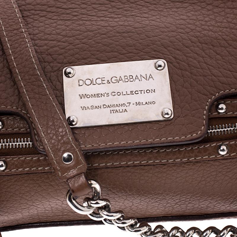 Dolce & Gabbana Brown Leather Easy Way Satchel 5
