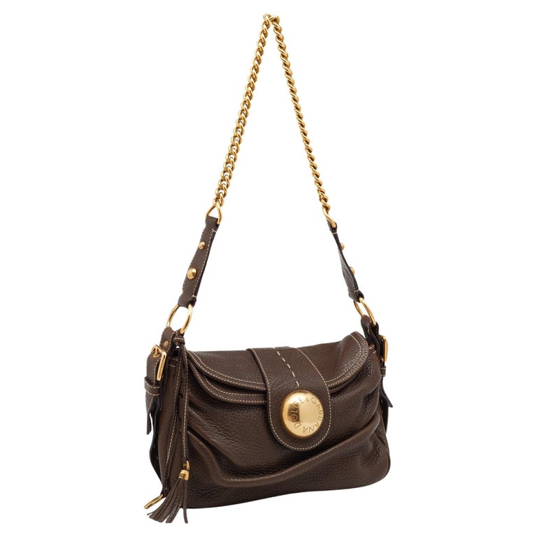 Dolce & Gabbana Brown Calf Leather Bos Taurus Shoulder Bag