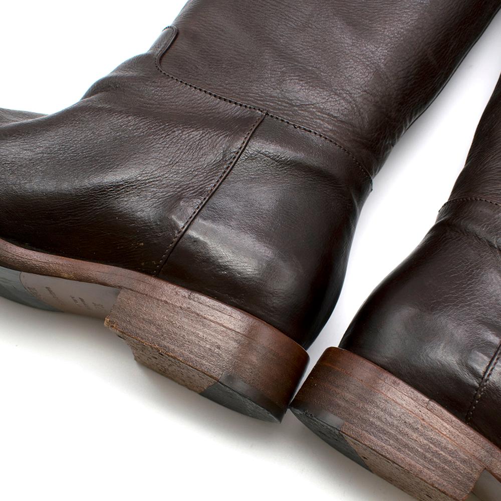 Dolce & Gabbana Brown Leather High Boots SIZE 37.5 1