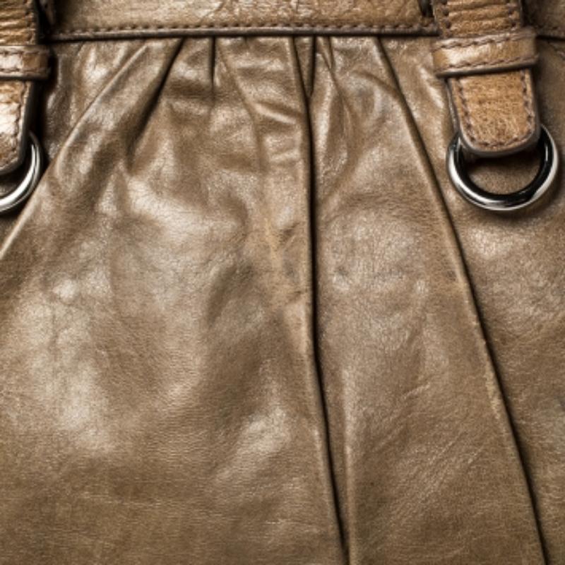 Dolce & Gabbana Brown Leather Miss Romantique Frame Satchel In Fair Condition For Sale In Dubai, Al Qouz 2