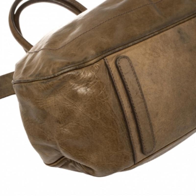 Dolce & Gabbana Brown Leather Miss Romantique Frame Satchel For Sale 4