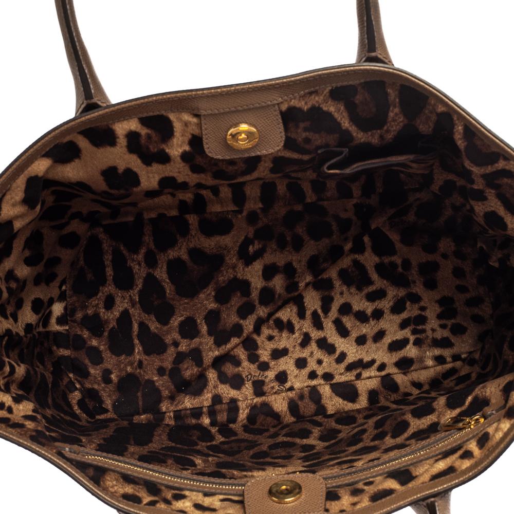 Dolce & Gabbana Brown Leather Shopper Tote 7