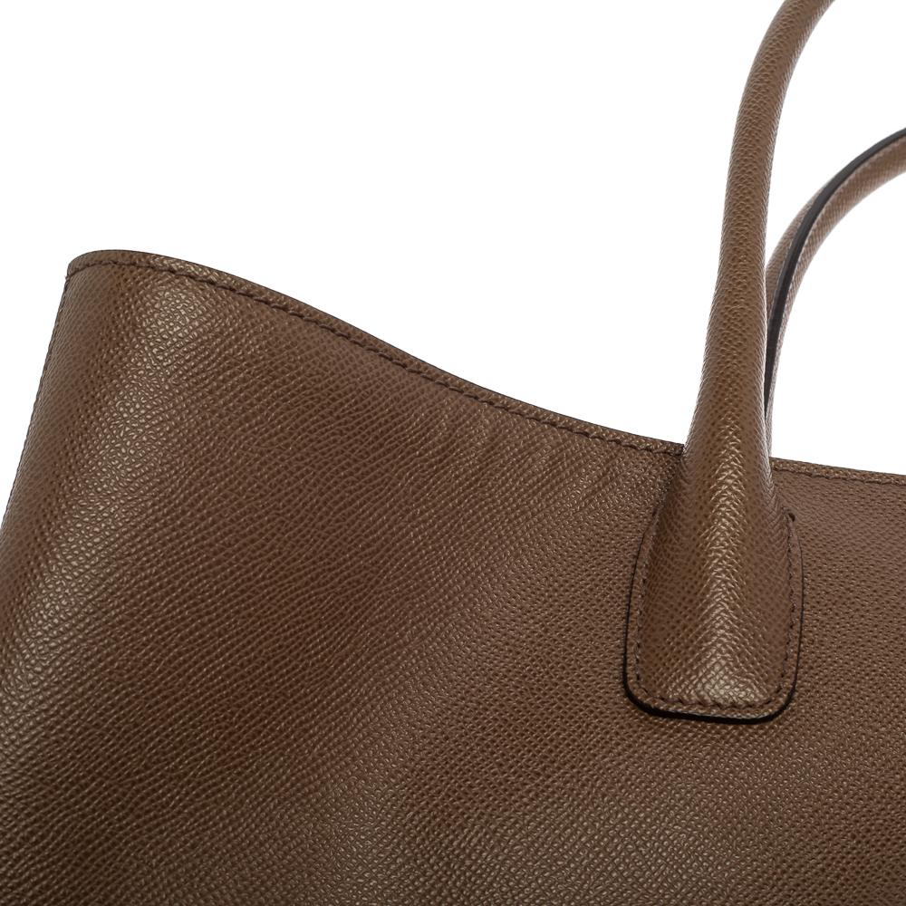Dolce & Gabbana Brown Leather Shopper Tote 2