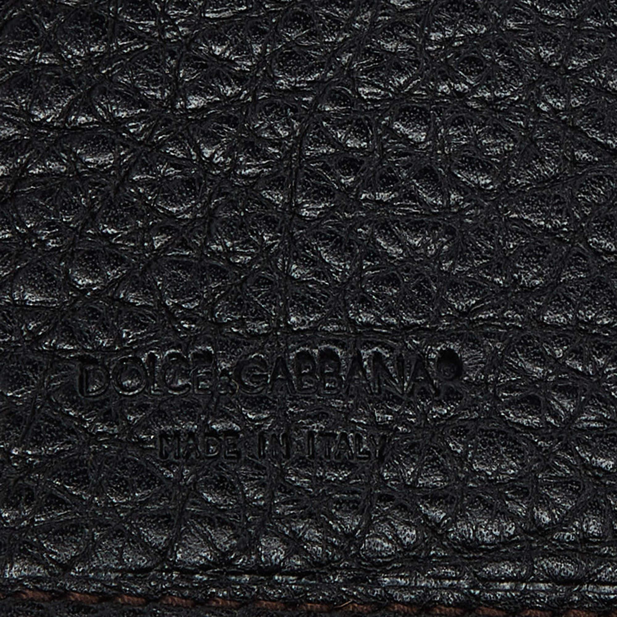 Dolce & Gabbana Brown Leopard Print Calfhair and Leather French Wallet 3
