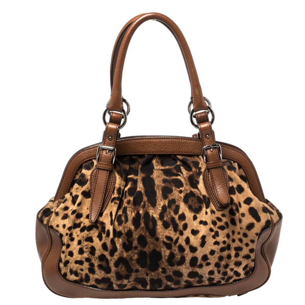 brown leopard print bag