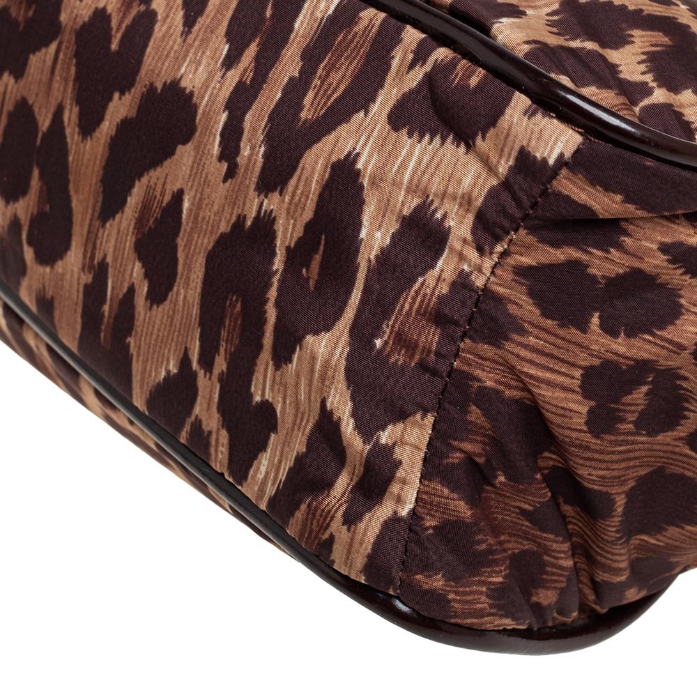 Dolce & Gabbana Brown Leopard Print Fabric Clutch 4