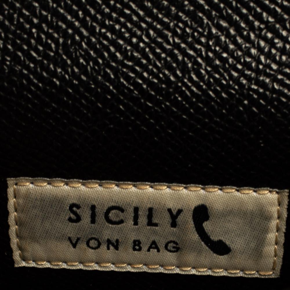 Dolce & Gabbana Brown Leopard Print Leather Miss Sicily Von Wallet on Chain 9