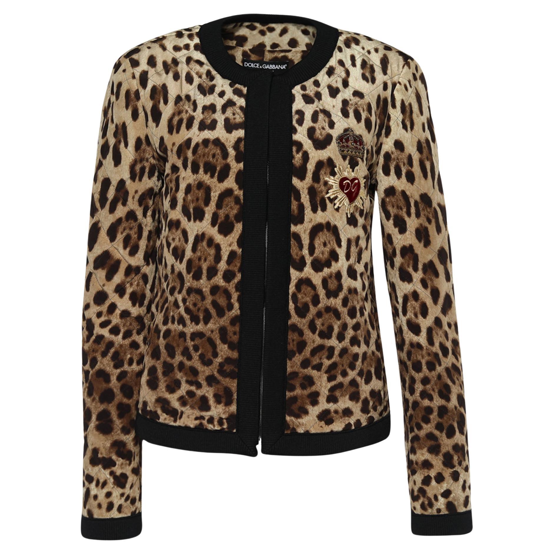 Dolce and Gabbana Brown Leopard Print 