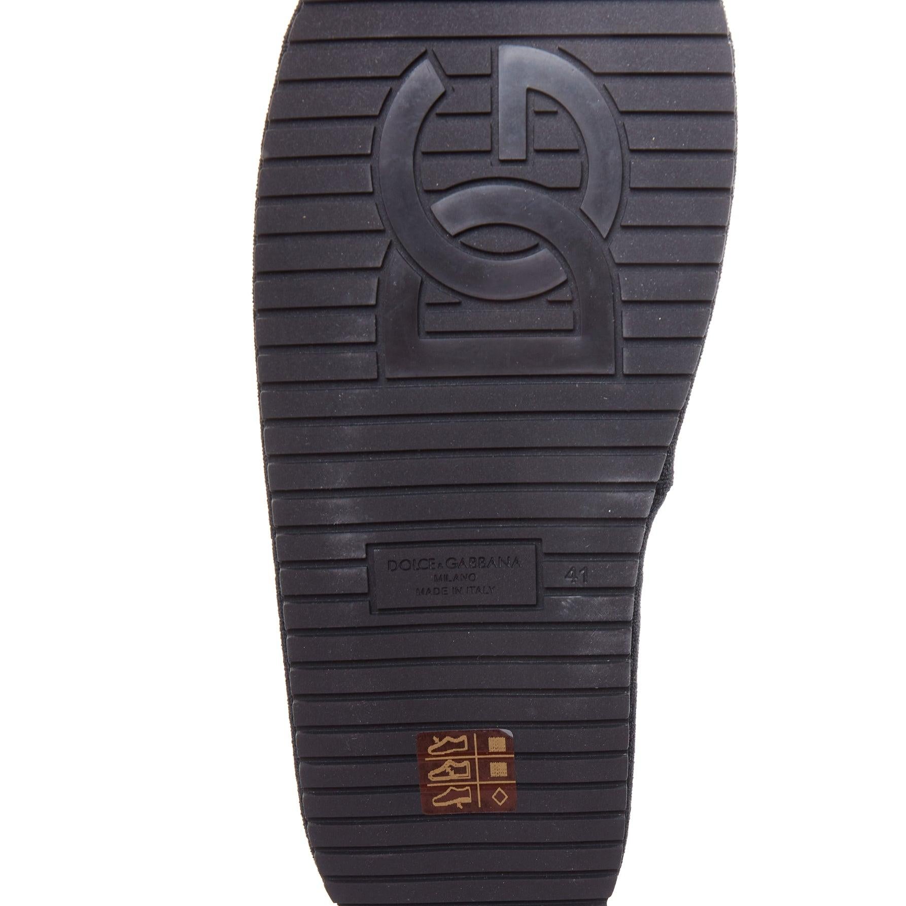 DOLCE GABBANA Brown lopard towelling padded foam slides slippers EU41 en vente 6