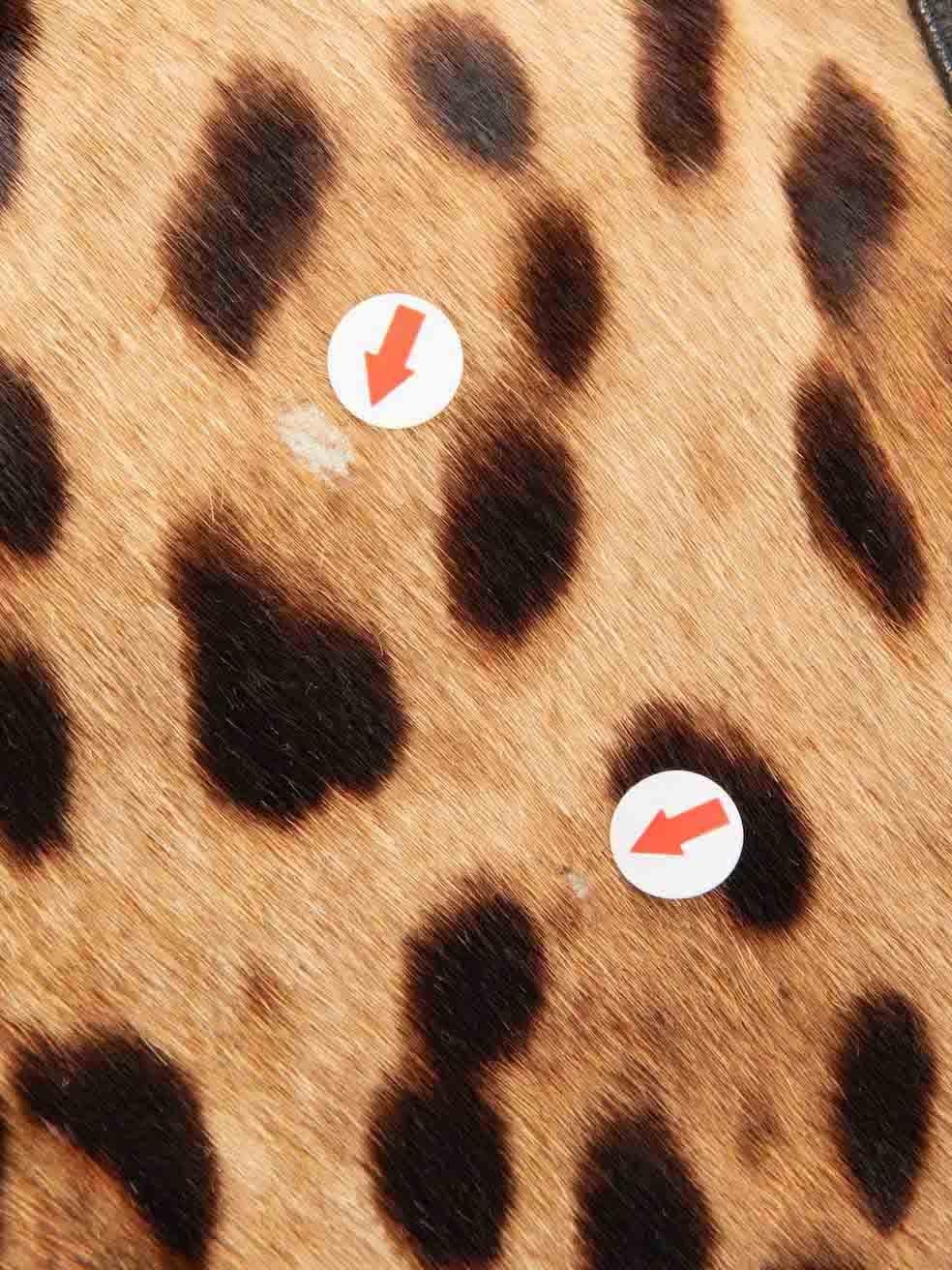 Dolce & Gabbana Brown Pony Hair Leopard Handbag For Sale 4