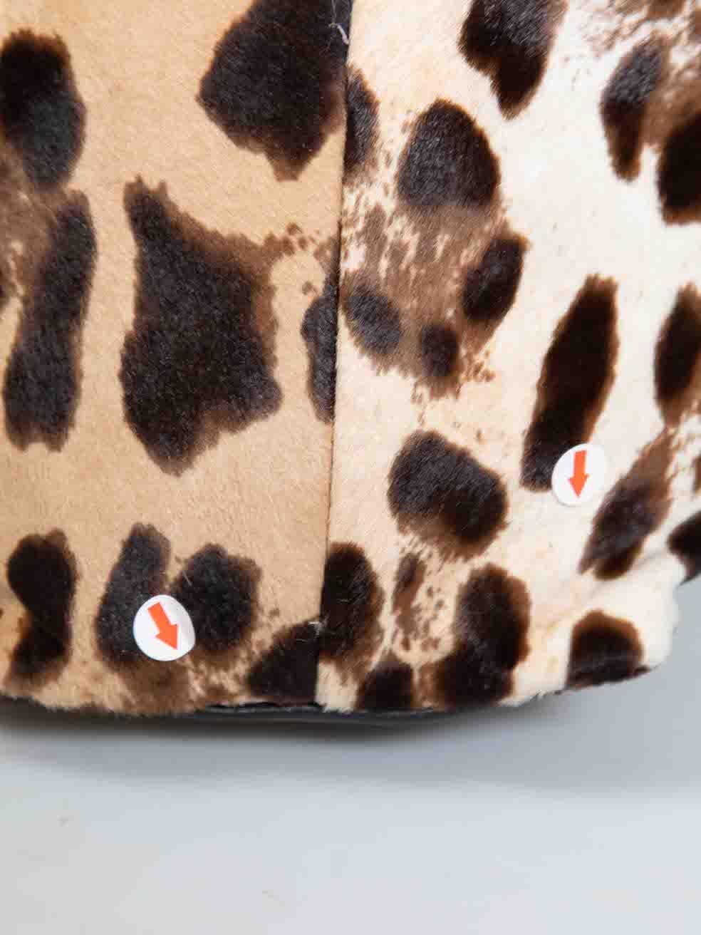 Dolce & Gabbana Brown Ponyhair Leopard Miss Pen Tote Bag For Sale 2