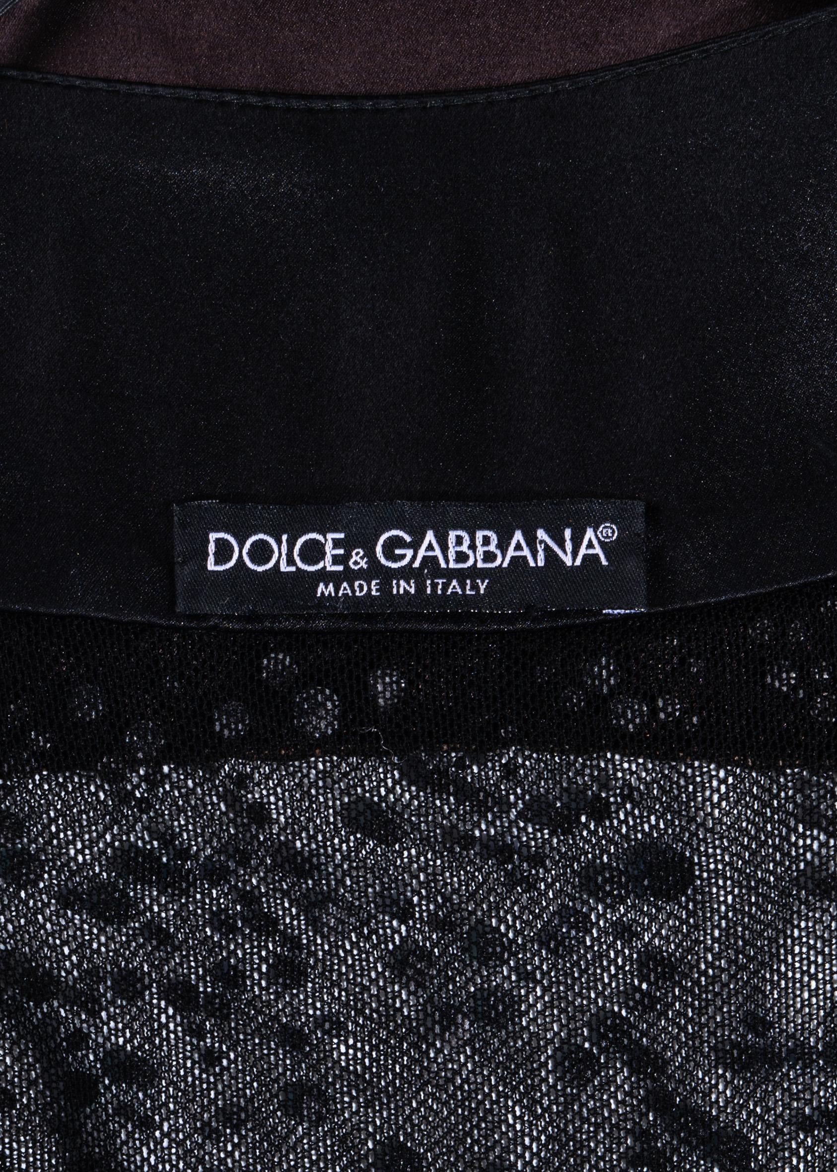 Dolce & Gabbana brown python and blue crystal gem micro mini dress, ss 2005 2
