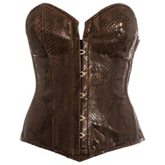 Dolce & Gabbana brown python bustier corset, ss 2005