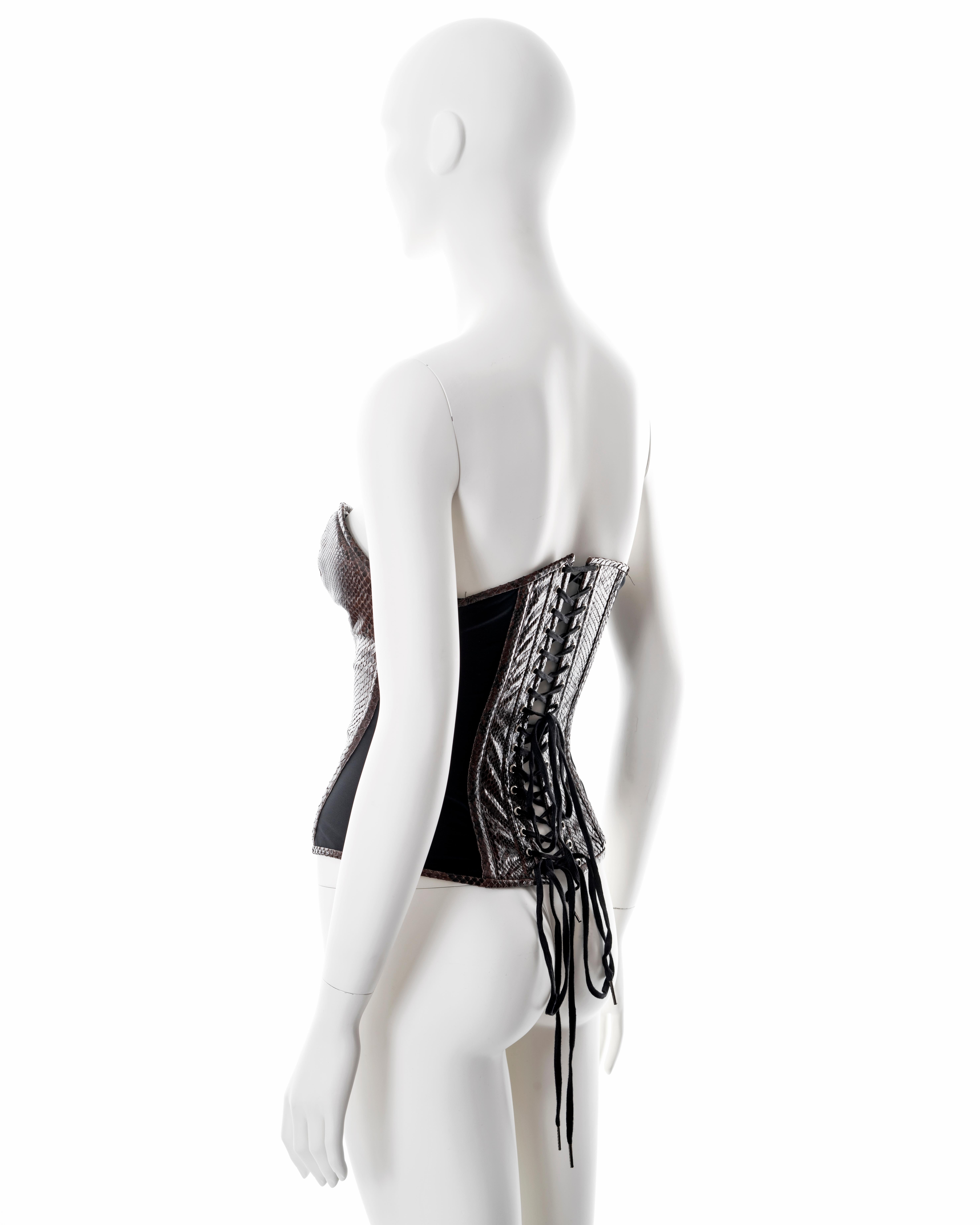 Dolce & Gabbana brown python strapless corset, ss 2005 6