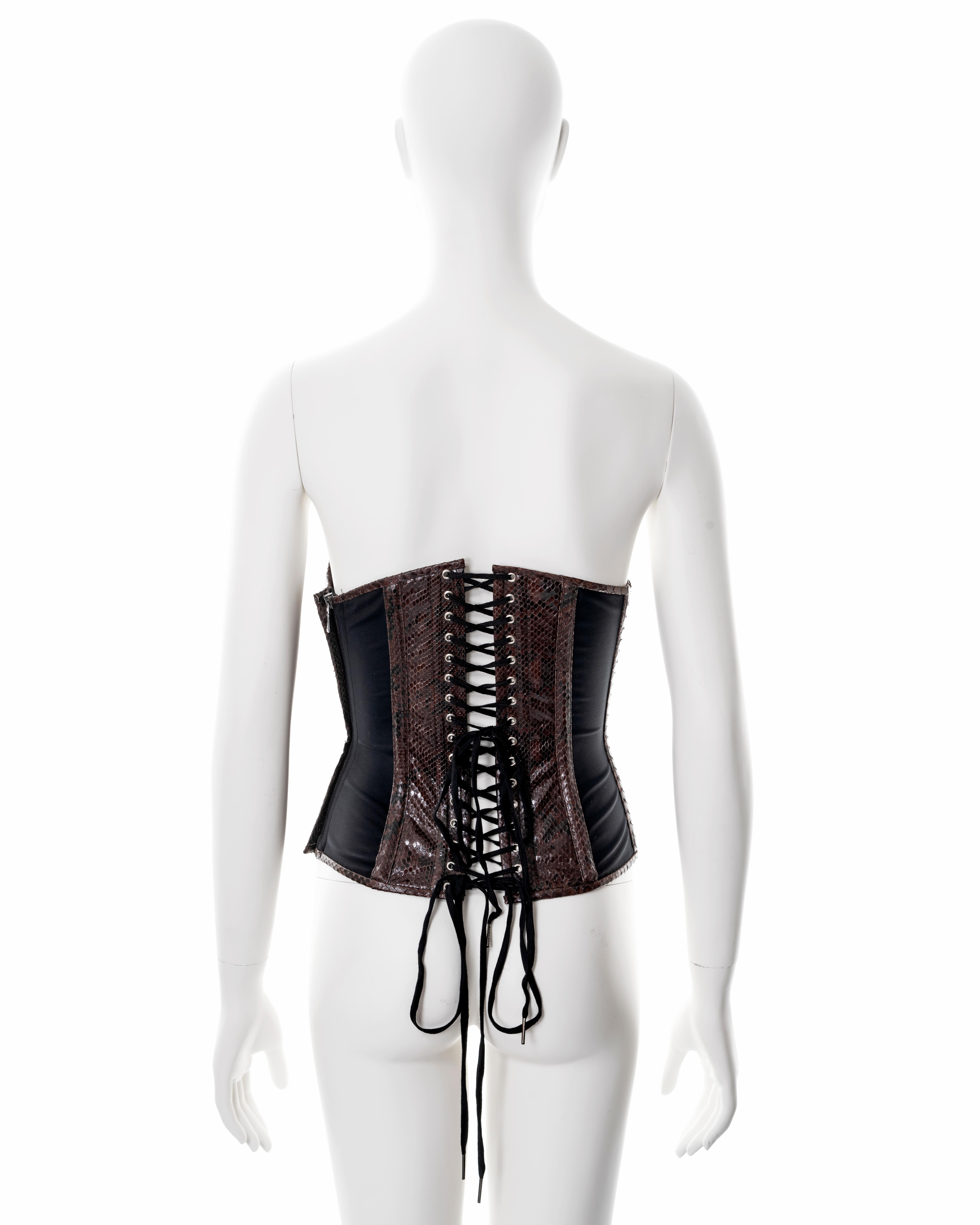 Dolce & Gabbana brown python strapless corset, ss 2005 7