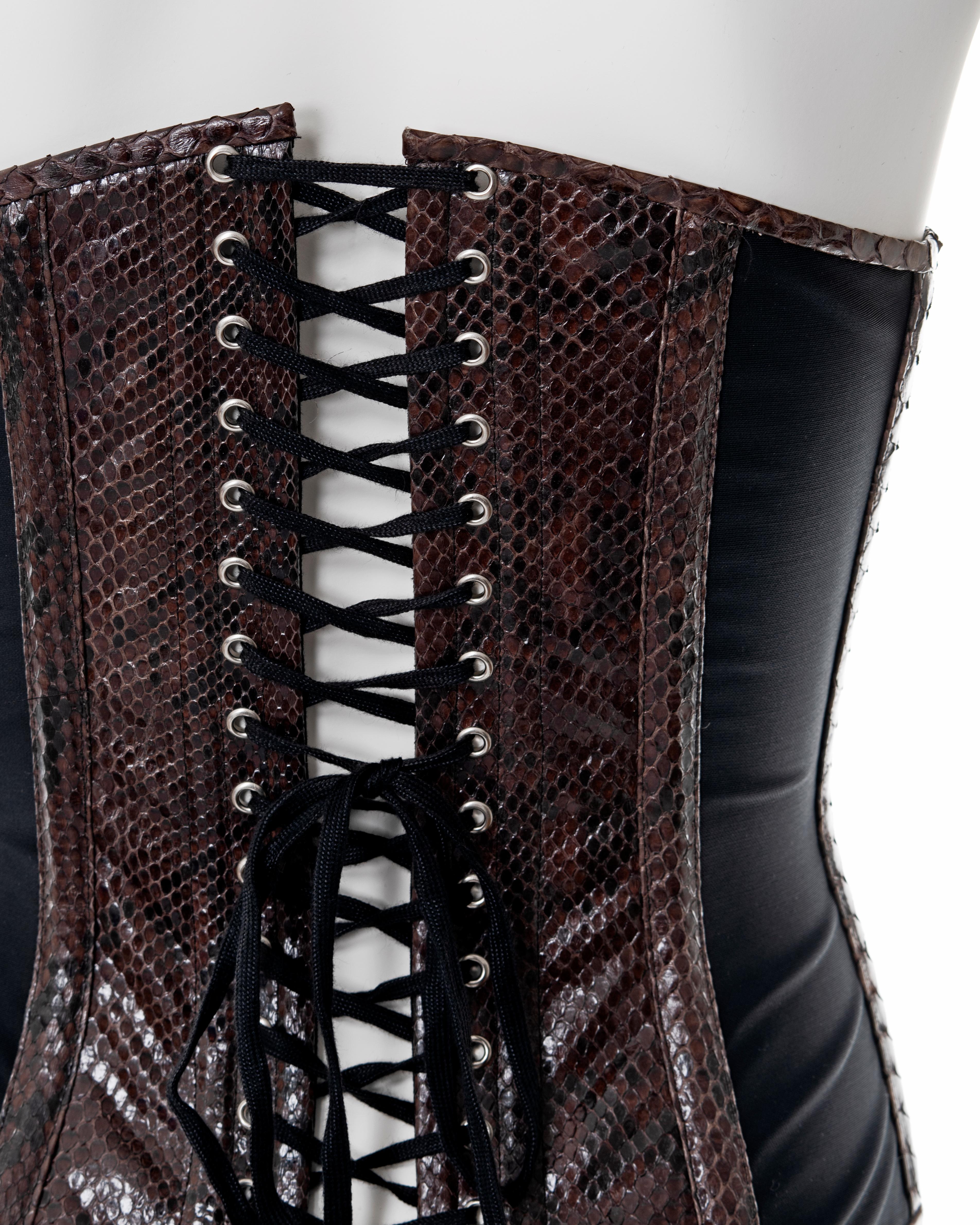 Dolce & Gabbana brown python strapless corset, ss 2005 8