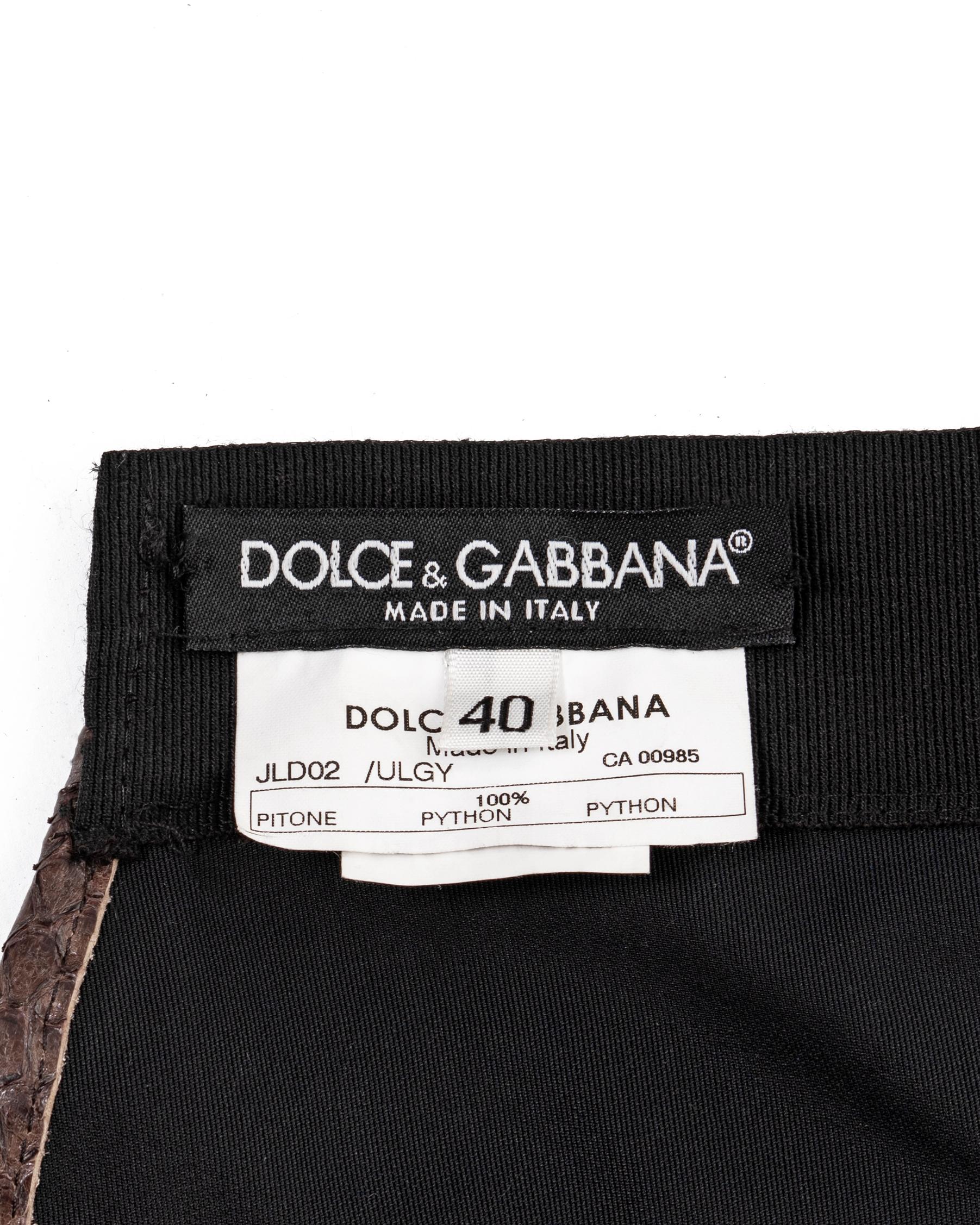Dolce & Gabbana brown python strapless corset, ss 2005 11