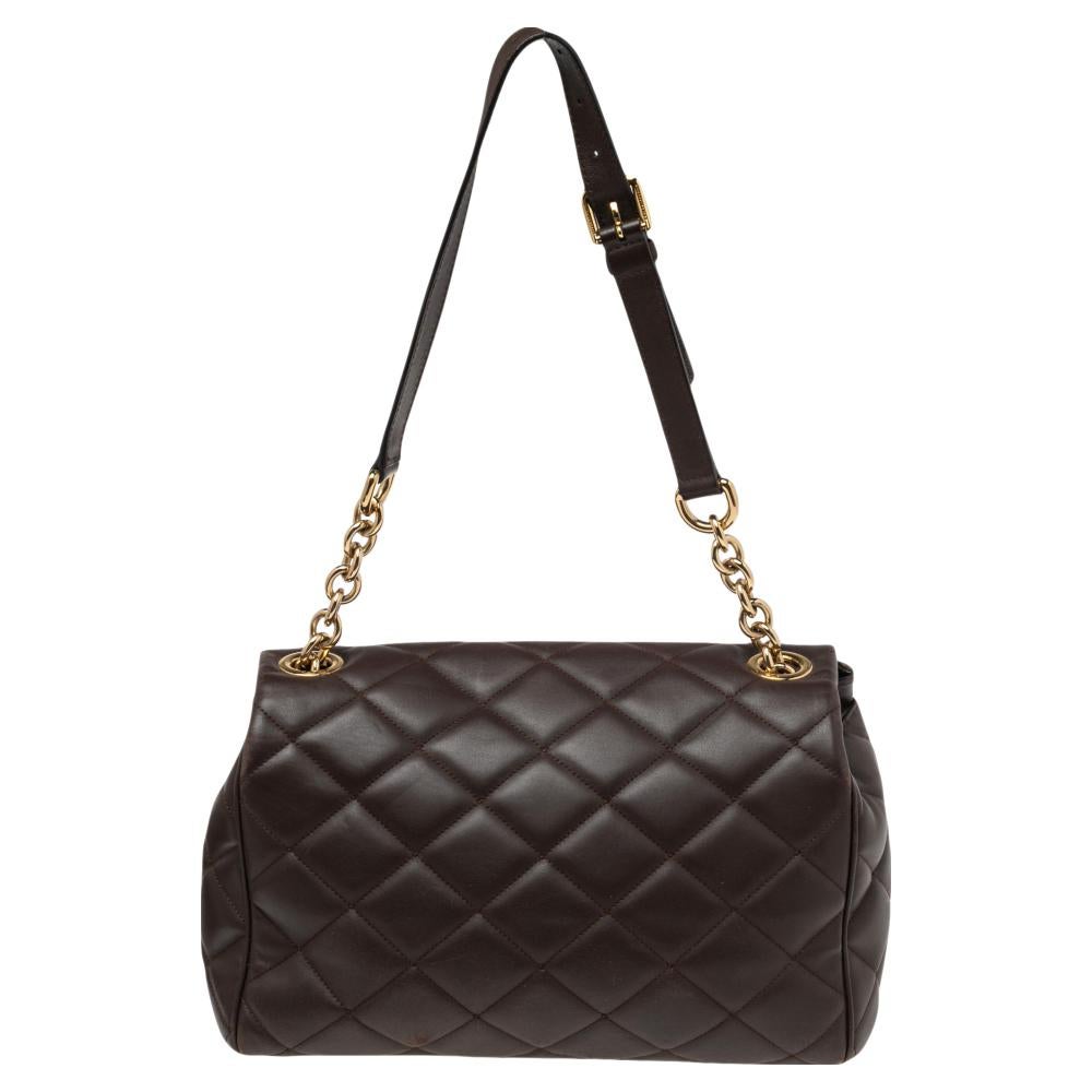 Dolce & Gabbana Brown Quilted Leather Miss Kate Shoulder Bag 5