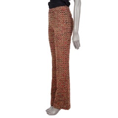 DOLCE & GABBANA brown red black wool BOUCLE Pants 38 XS