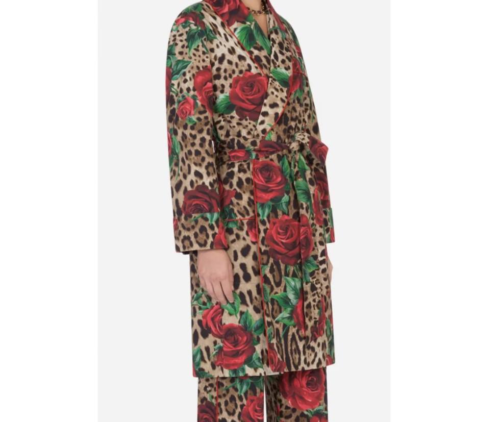 leopard rose dress