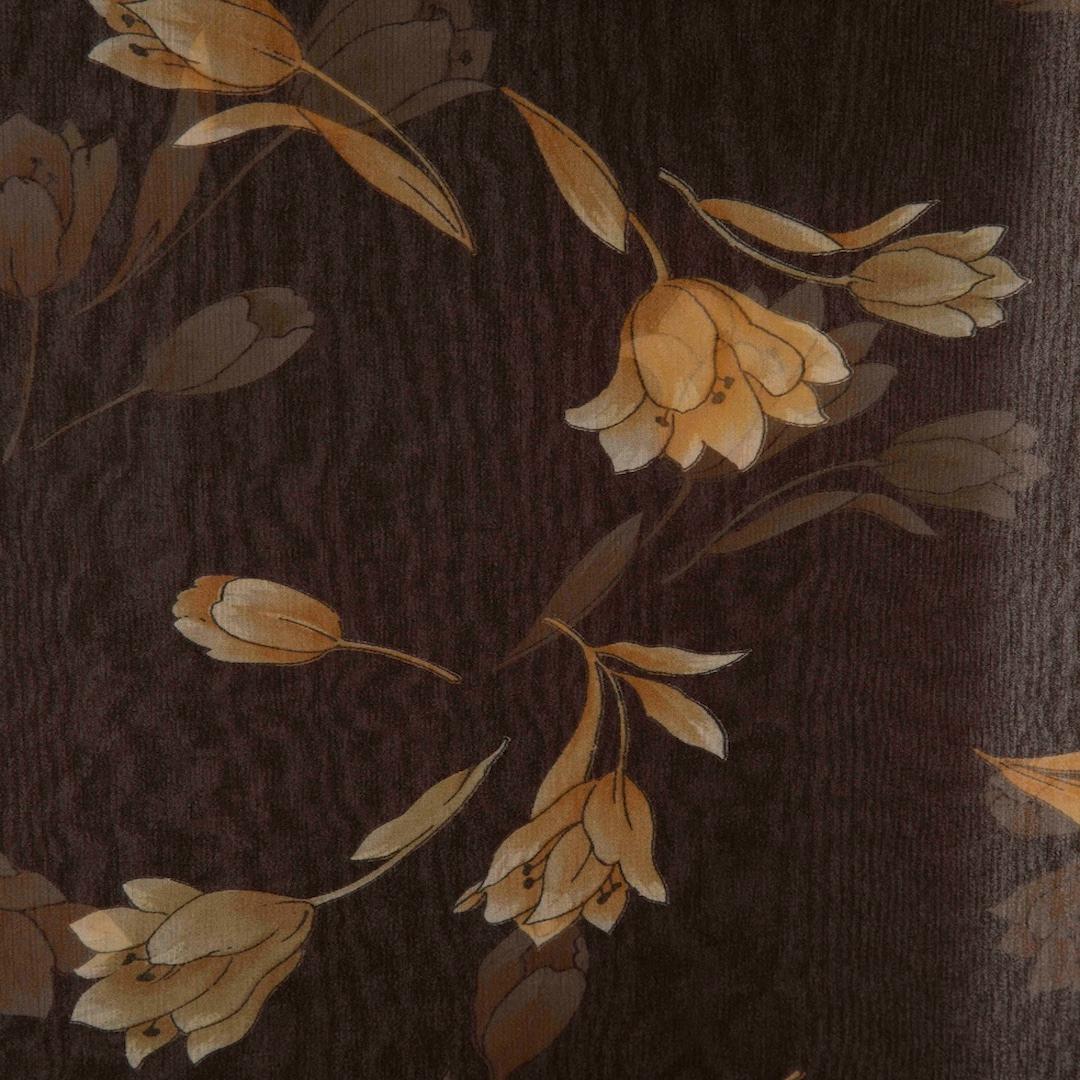 Women's Dolce & Gabbana Brown Silk Floral Scarf For Sale