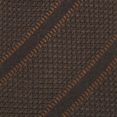 Dolce & Gabbana Brown Striped Silk Skinny Tie