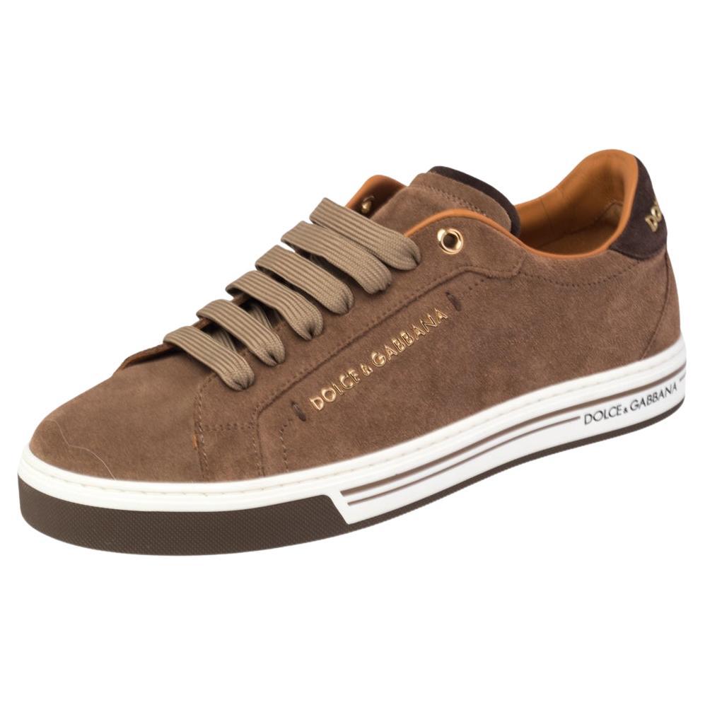 Dolce and Gabbana Brown Suede Low Top 
