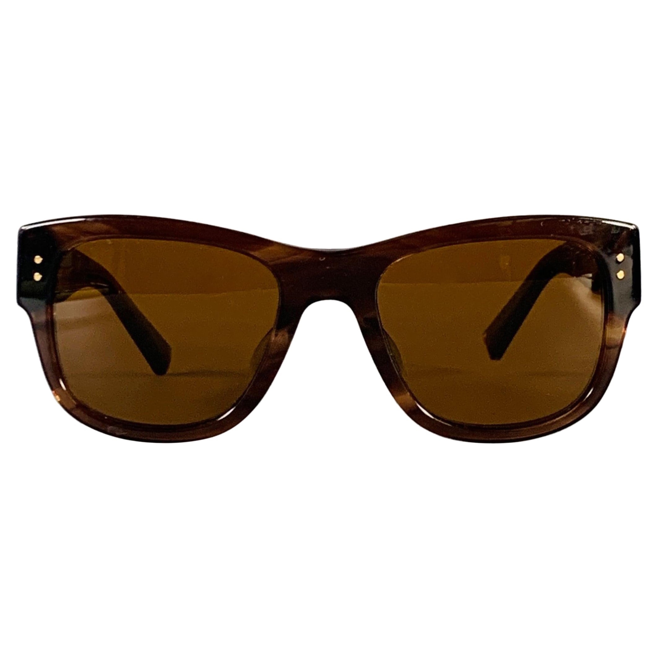 DOLCE 
GABBANA Brown Tortoiseshell Acetate Sunglasses