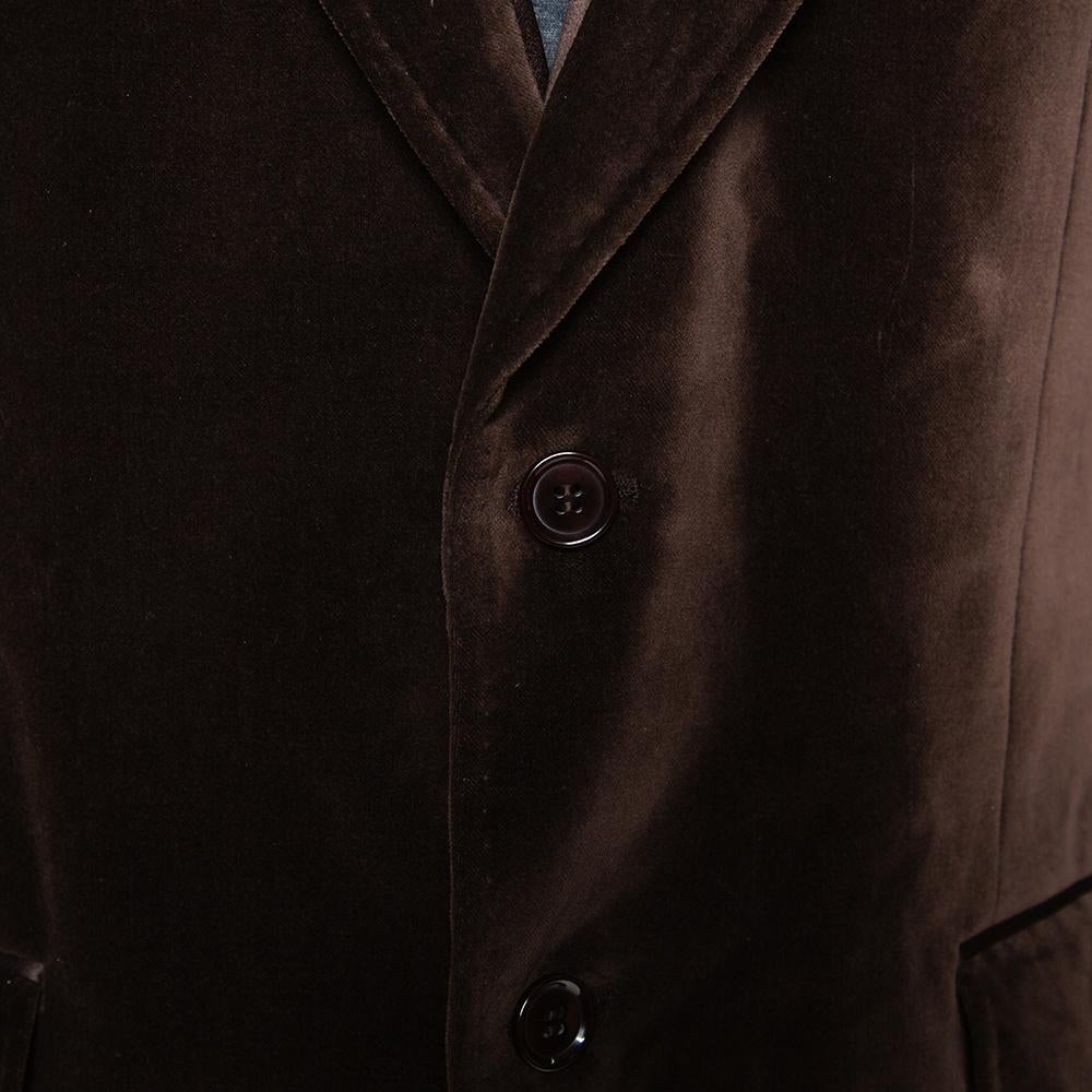 Men'S Spice Brown Casual Spice Brown Velvet Blazer Dancing Jacket main image 0