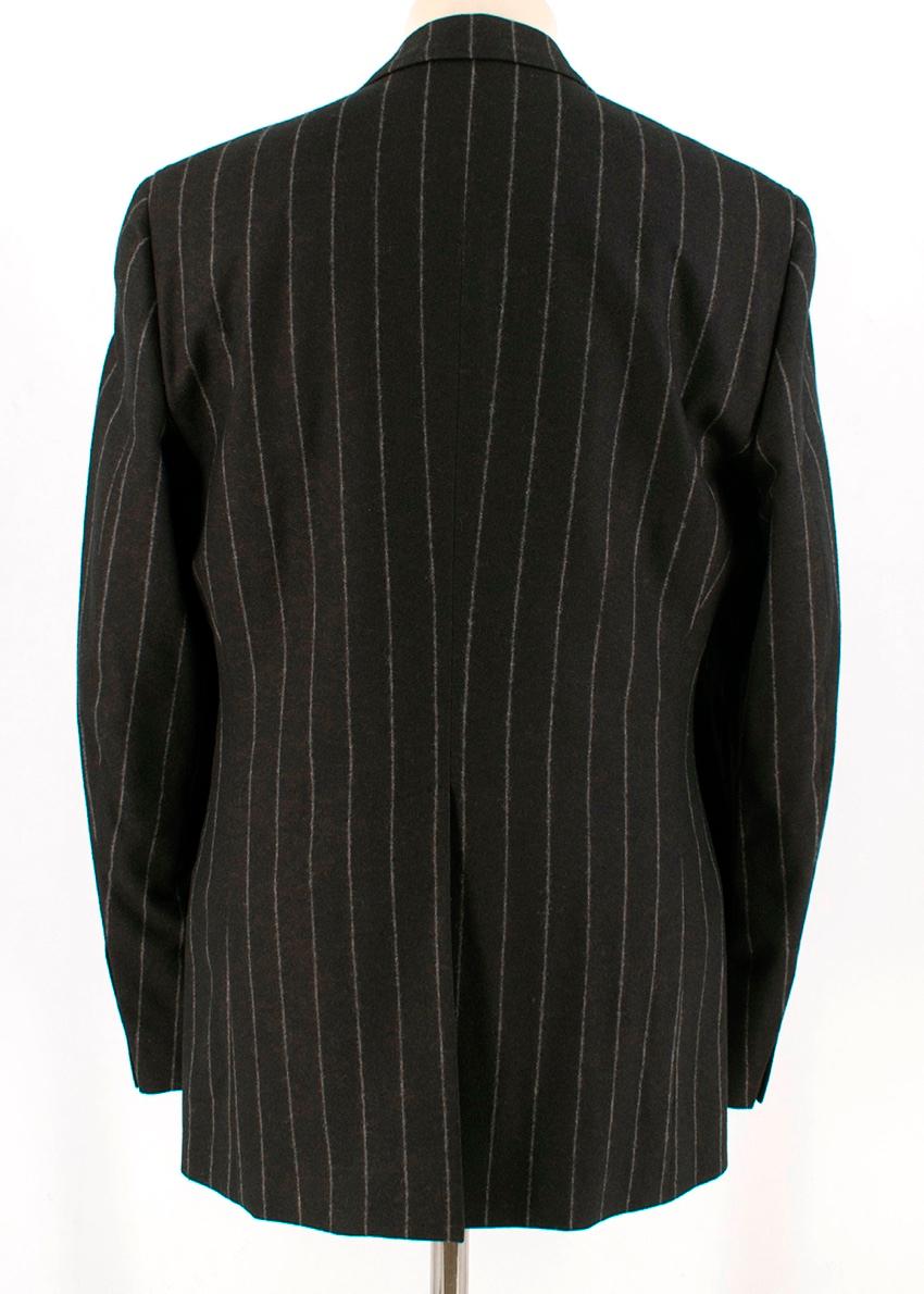 Dolce & Gabbana Brown Wool Pinstripe 3 Piece Suit - Size L EU 50 3