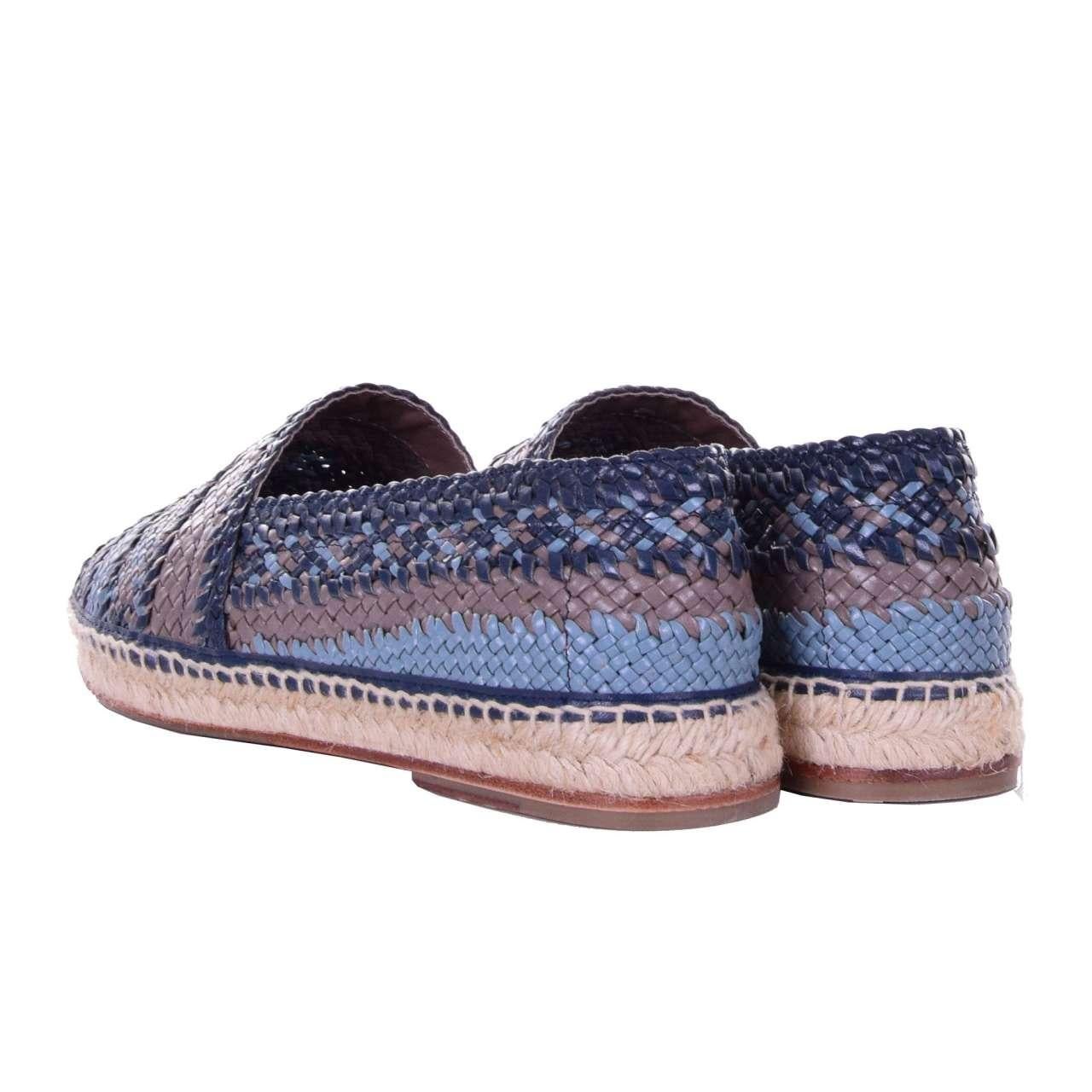 Dolce & Gabbana - Buffalo Espadrilles TREMITI Blue Gray In Excellent Condition For Sale In Erkrath, DE