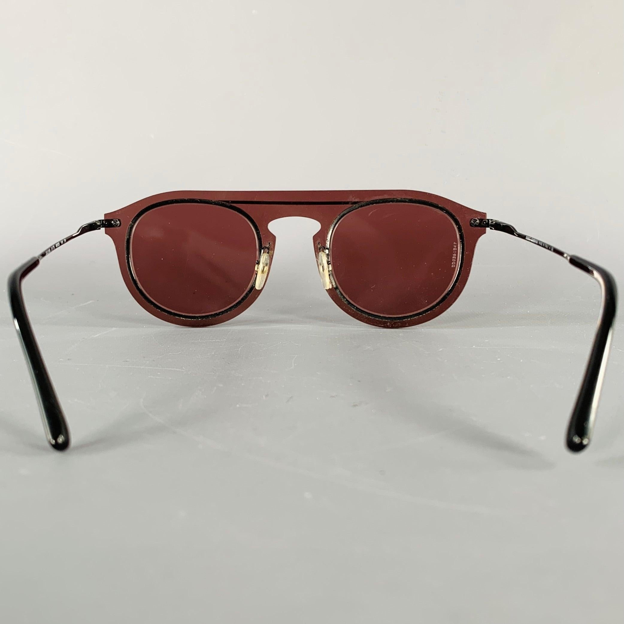 Red DOLCE & GABBANA Burgundy Black See Through Acetate Sunglasses