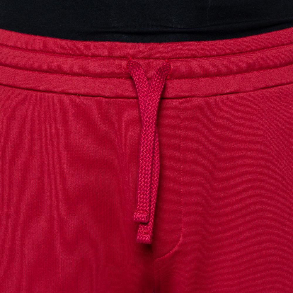 Red Dolce & Gabbana Burgundy Cotton Contrast Trim Detail Sweat Pants S For Sale
