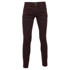 Dolce & Gabbana Burgundy Denim 14 Stretch Slim Fit Jeans M/Waist 33.5"