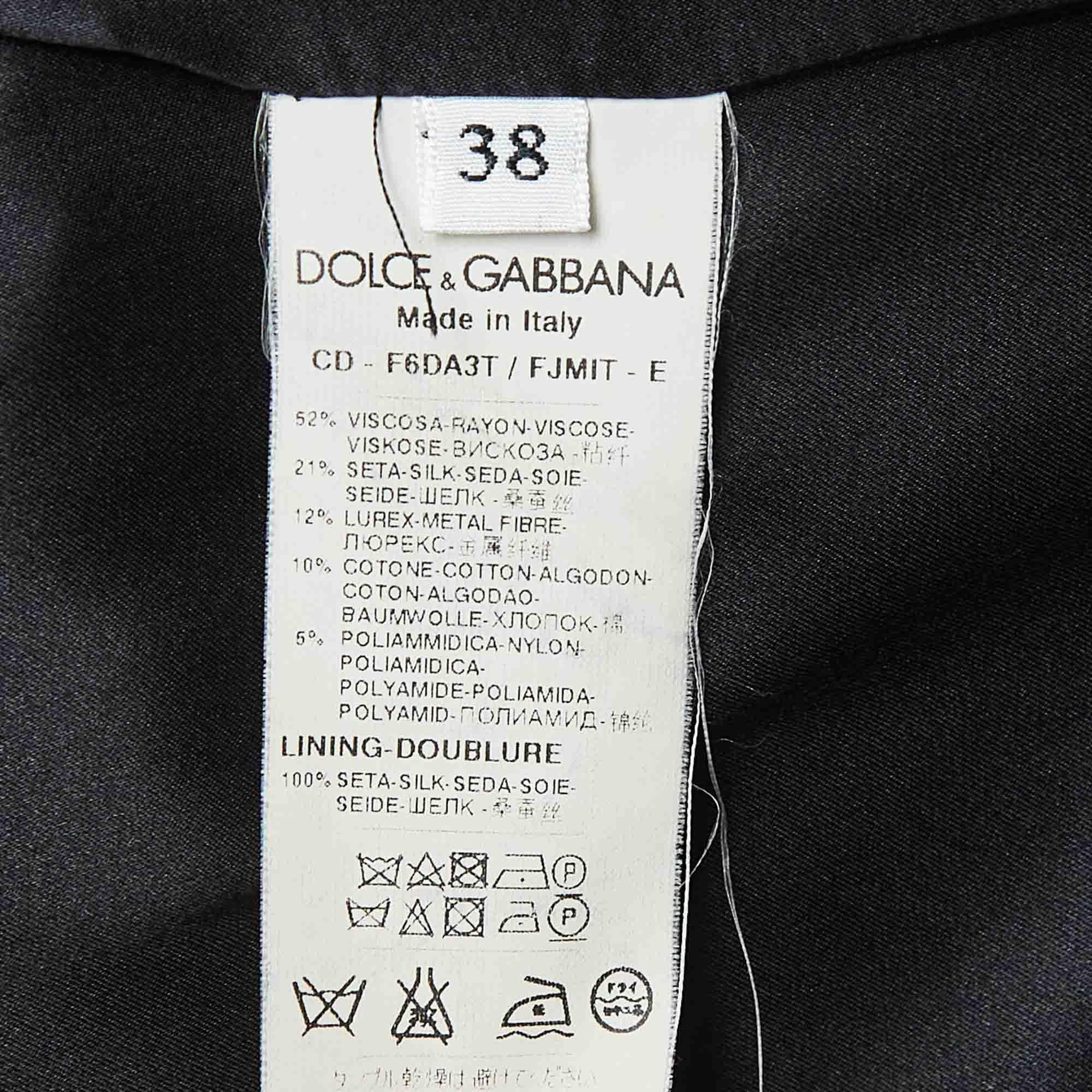 Women's Dolce & Gabbana Burgundy Lace Trim Lurex and Velvet Shift Dress S