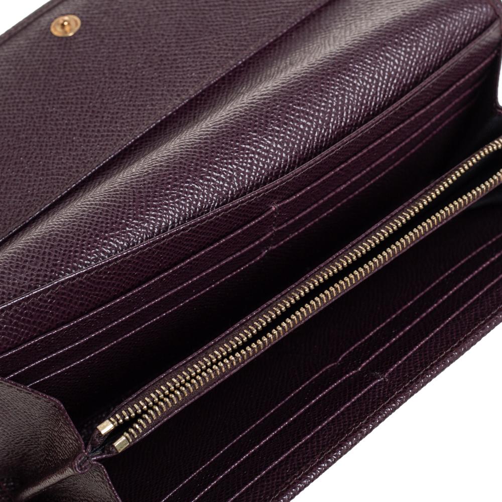 Nero Dolce & Gabbana Portafoglio continentale in pelle bordeaux Dauphine