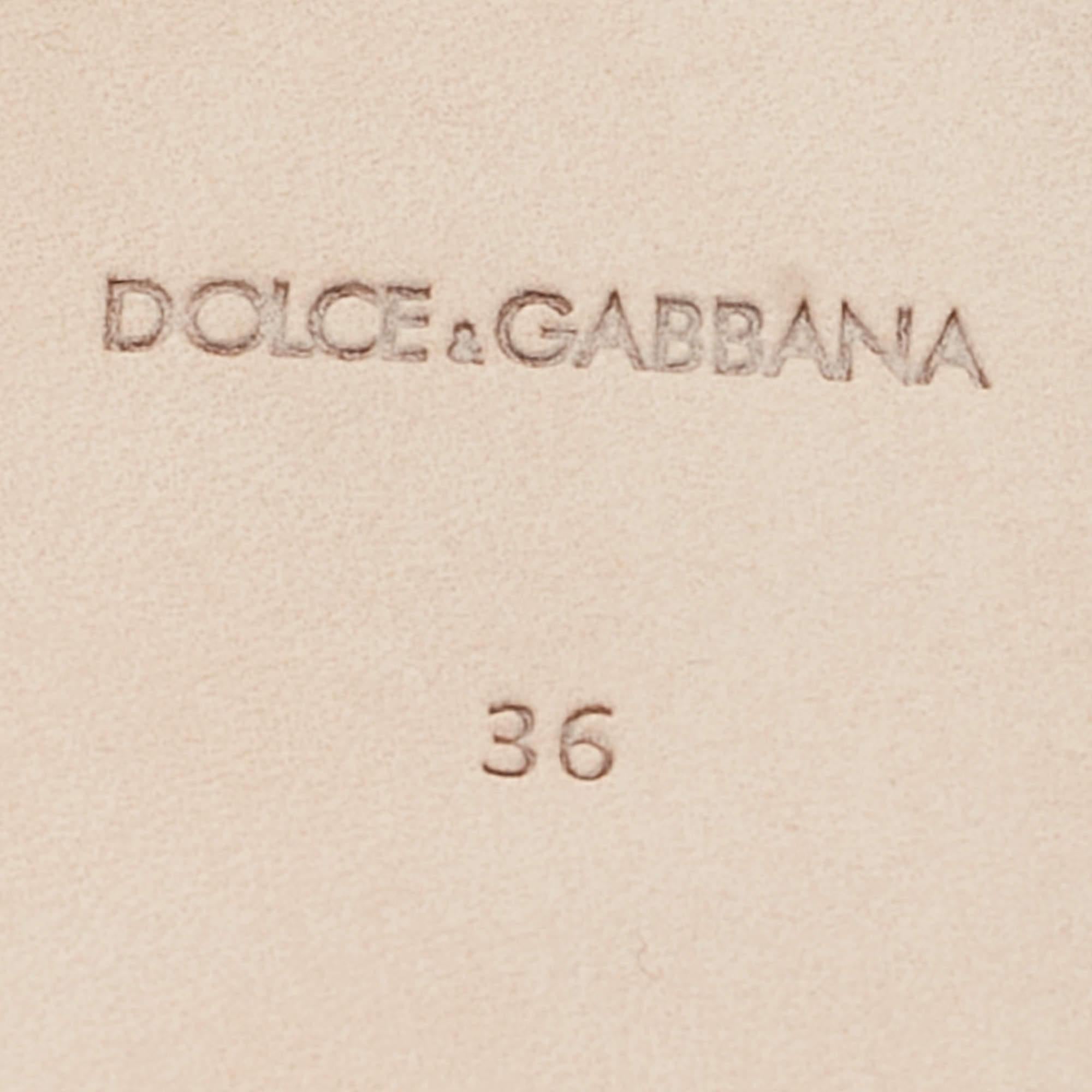 Dolce & Gabbana Burgundy Leather DG Cut Out Flat Slides Size 36 1