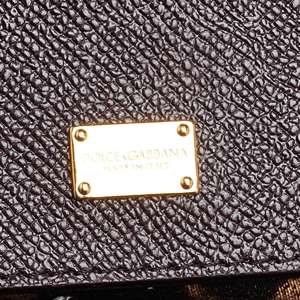 Dolce & Gabbana Burgundy Leather Mini Miss Sicily Crossbody Bag 3