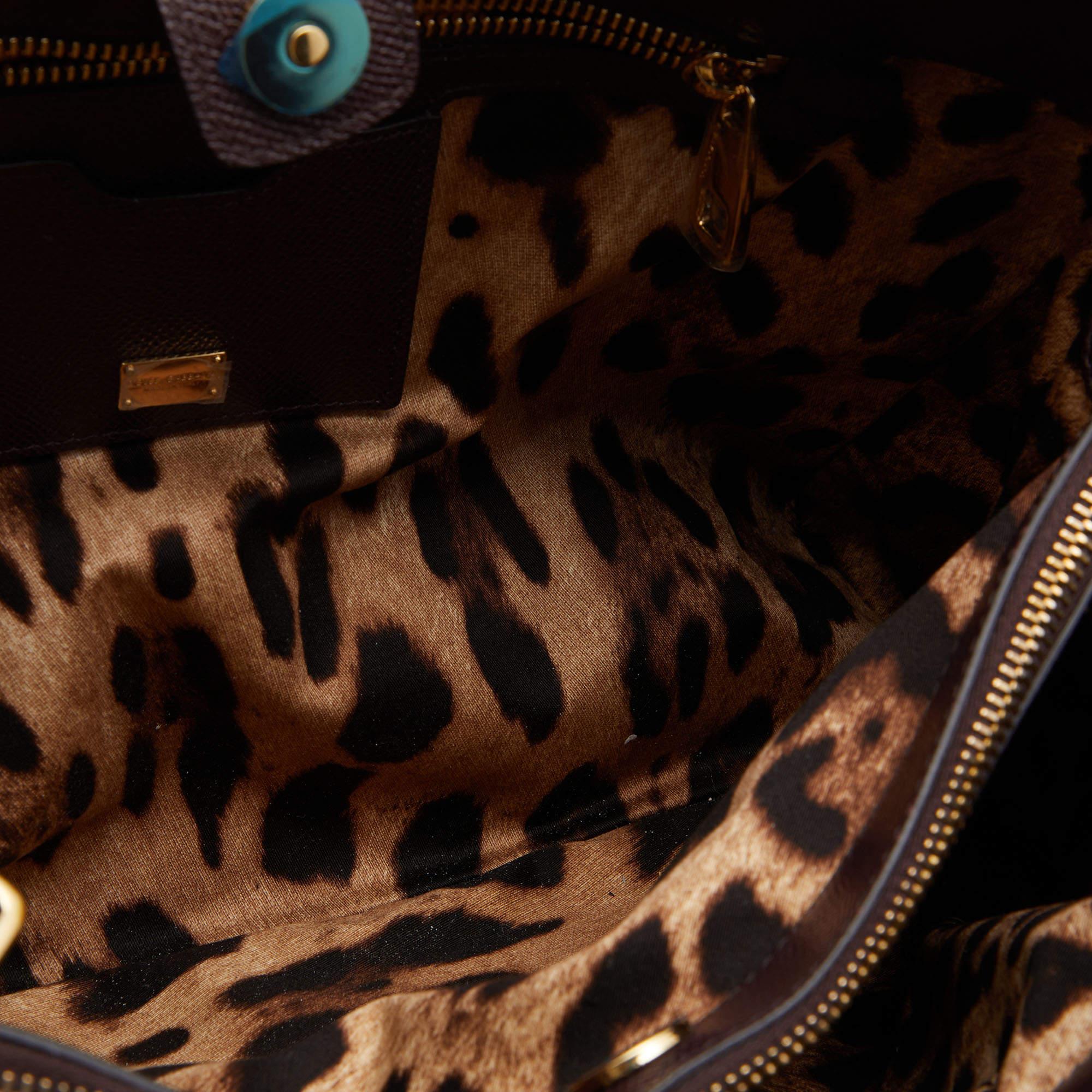 Dolce & Gabbana Burgundy Leather Miss Sicily Tote 1