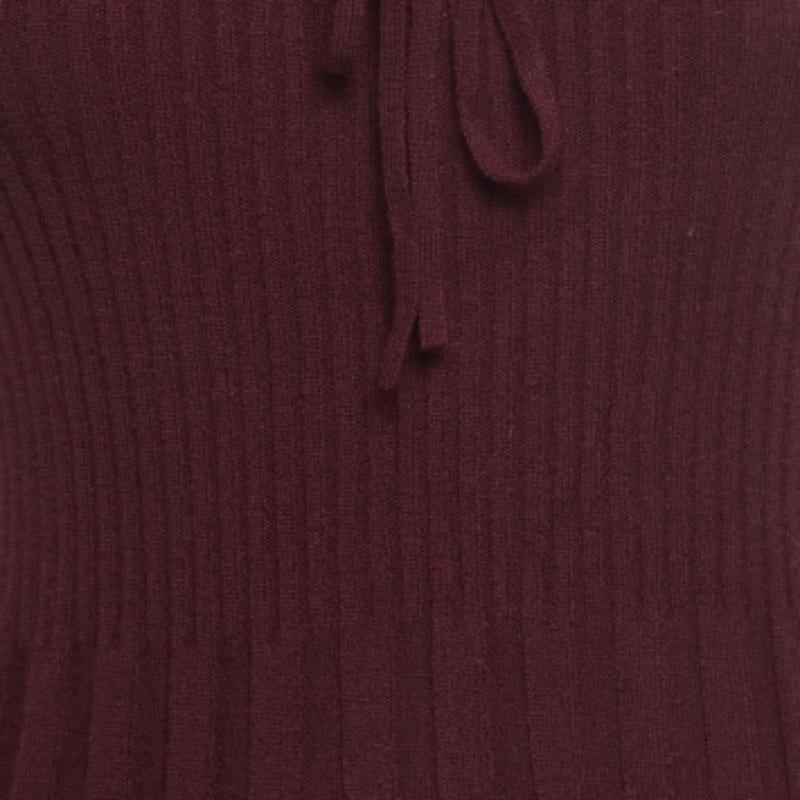 Dolce & Gabbana Top de punto de lana burdeos sin mangas M Negro en venta