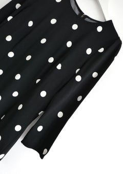 Dolce & Gabbana B&W Polka Dot Top Blouse